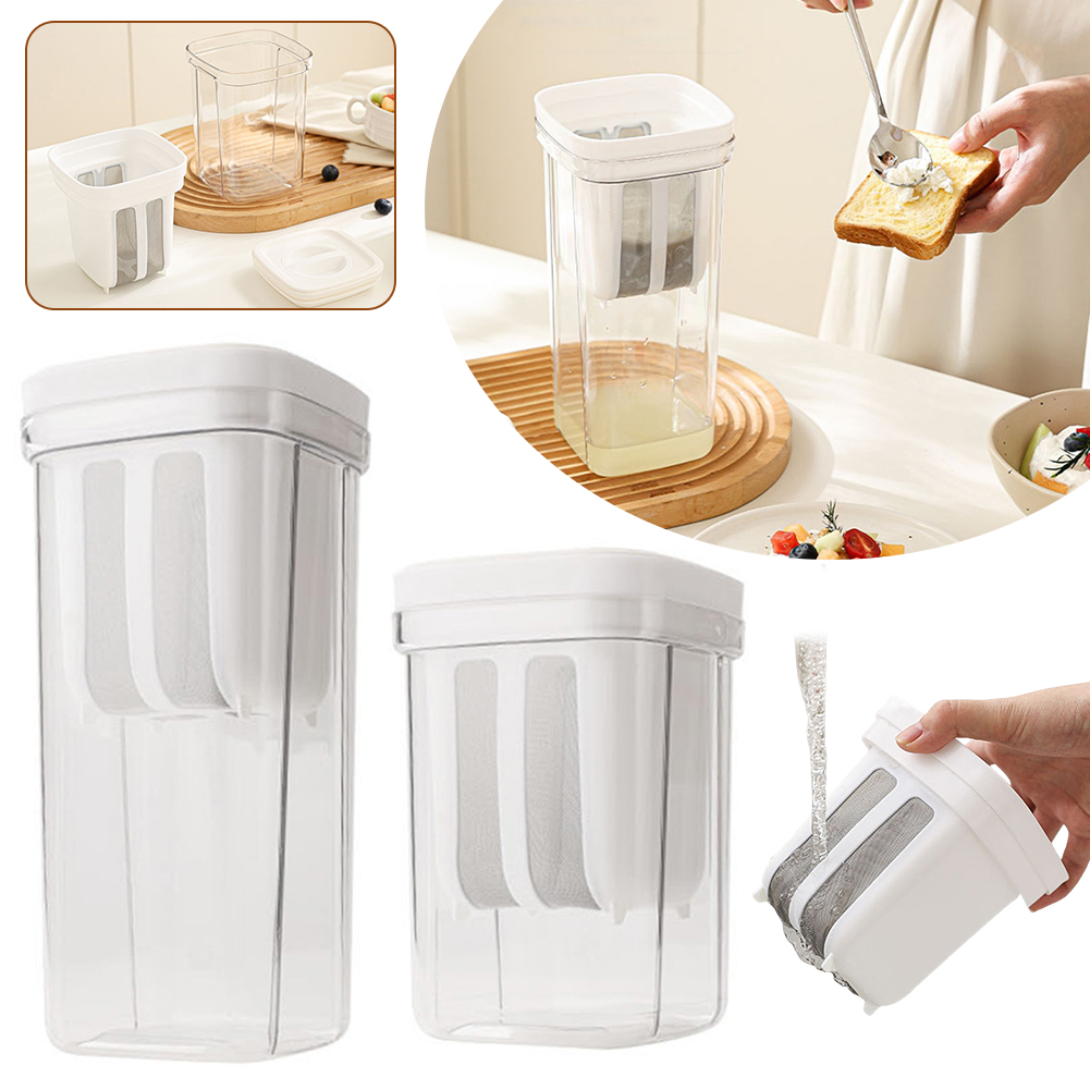 Food Storage With Dividers - 2 in 1 ギリシャヨーグルトメーカーストレーナー 自家製ホエイ分離キット 大容量