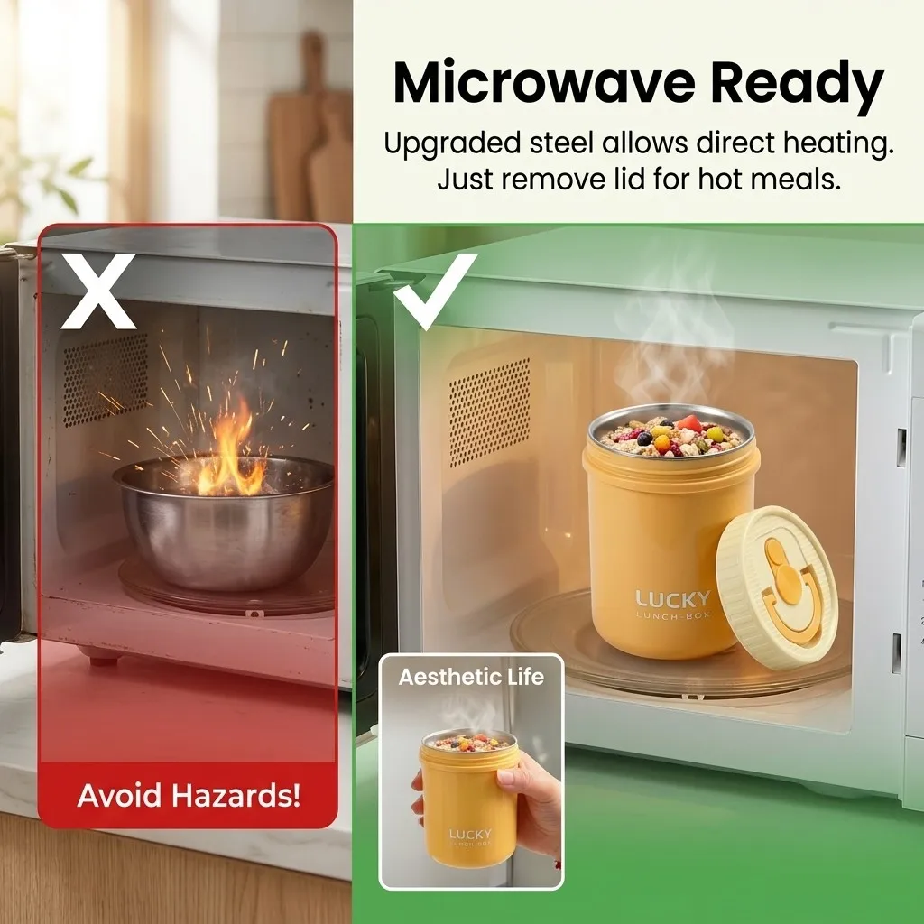 電子レンジ対応、304ステンレス製、保温機能付きのランチボッ - Food Storage Oven Safe のレビューと価格