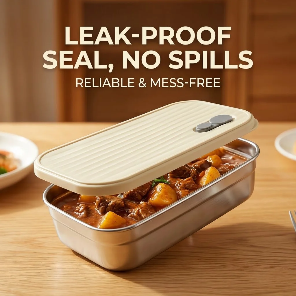 304ステンレス製ランチボックスセット。子供から大人まで使え - Food Storage Oven Safe のレビューと価格