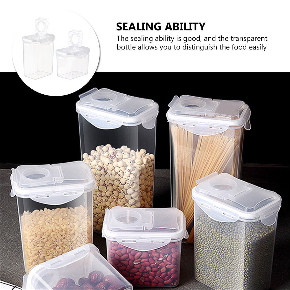 密閉蓋付きの透明なプラスチック製食品保存容器2個セット。キッ - Food Storage Containers のレビューと価格