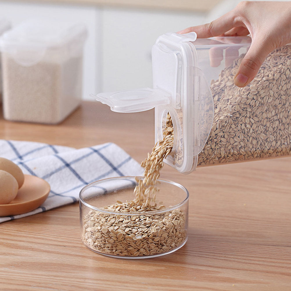 密閉蓋付きの透明なプラスチック製食品保存容器2個セット。キッ - Food Storage Containers のレビューと価格