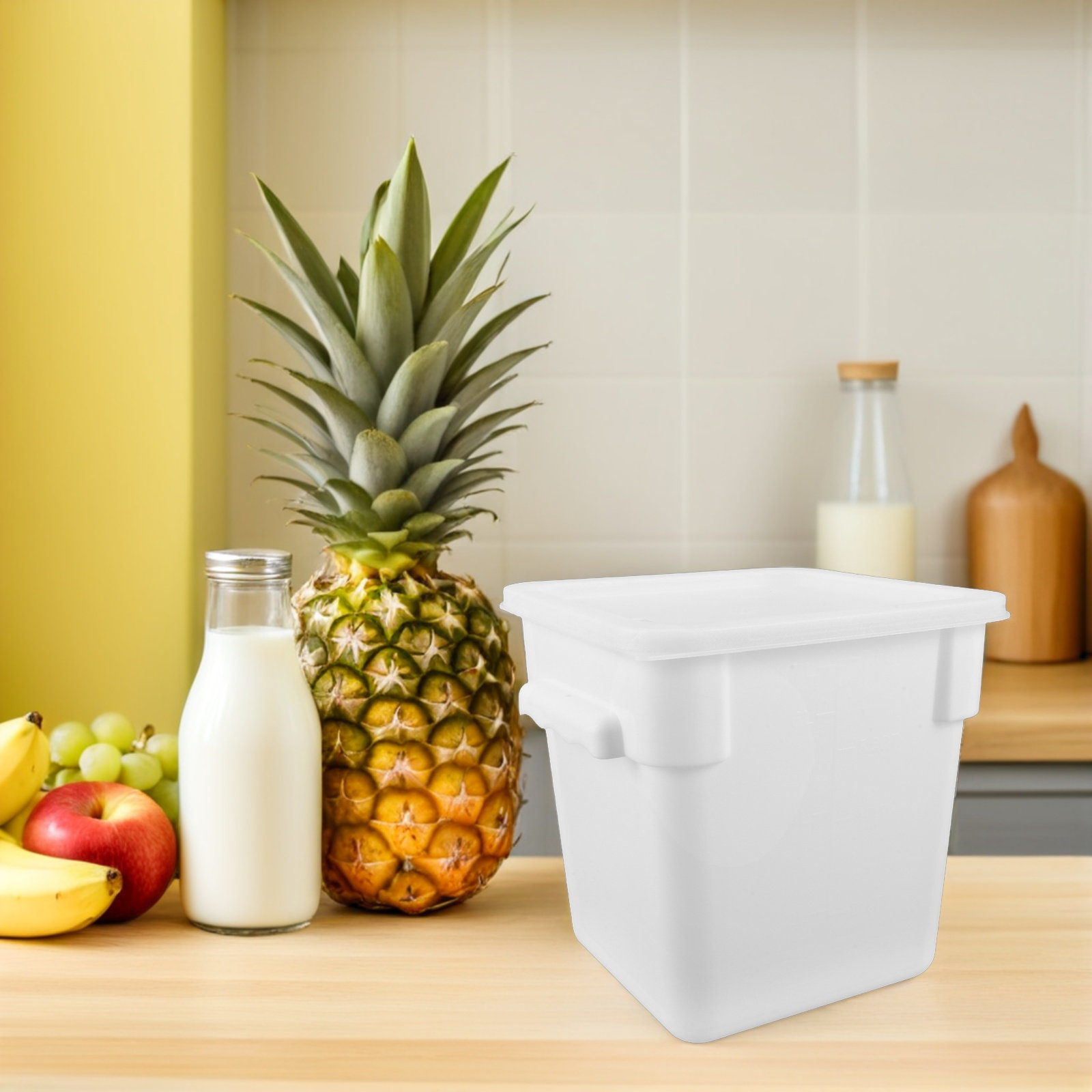 業務用食品保存容器、蓋付き、8L、正方形、プラスチック製、取 - Food Storage Containers のレビューと価格